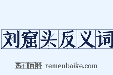 刘窟头反义词是什么意思的图片